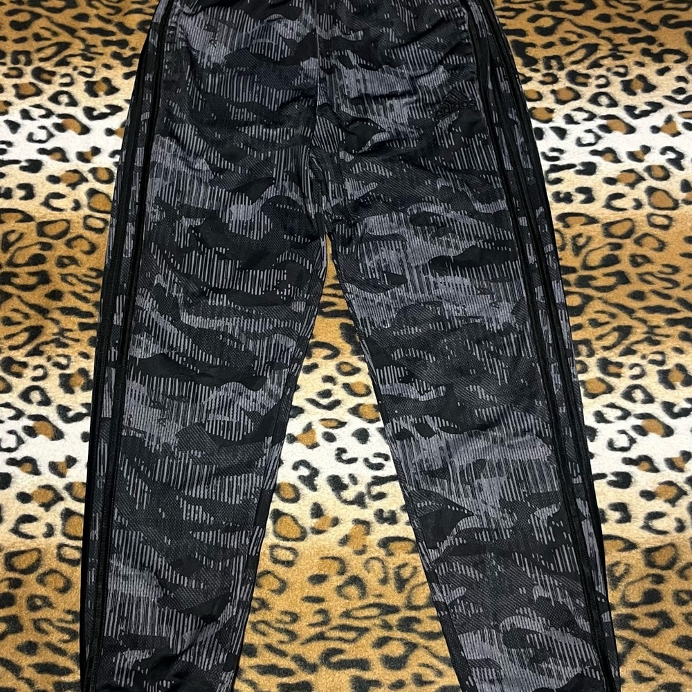 Adidas Black and Gray Camouflage Joggers
